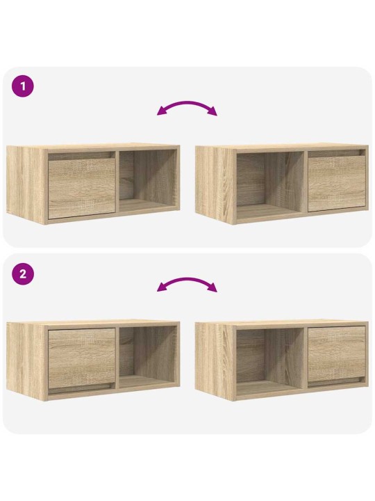 Tv-taso sonoma-tammi 60x31x25,5 cm tekninen puu