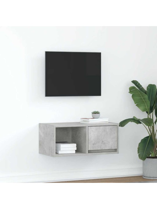 Tv-taso betoninharmaa 60x31x25,5 cm tekninen puu