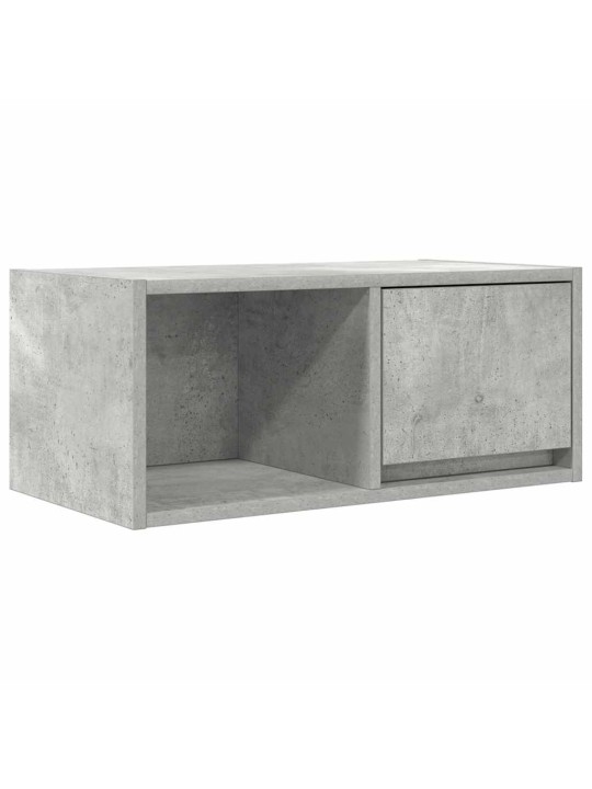 Tv-seinäkaapit 2 kpl betoninharmaa 60x31x25,5 cm tekninen puu