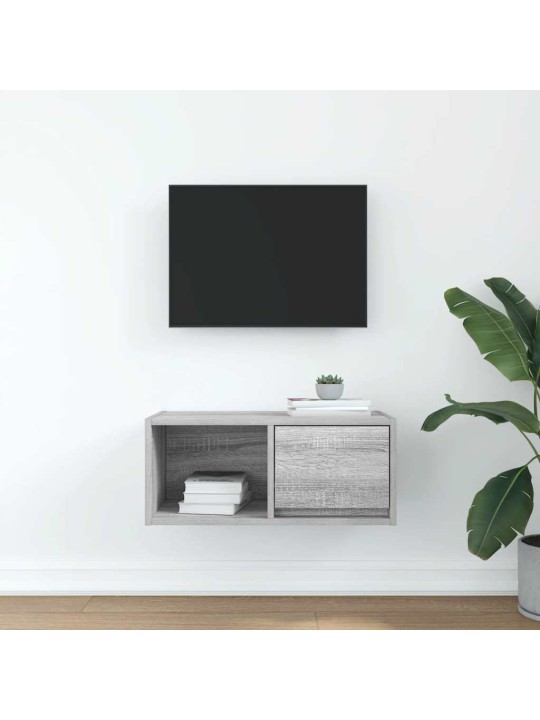 Tv-taso harmaa sonoma 60x31x25,5 cm tekninen puu