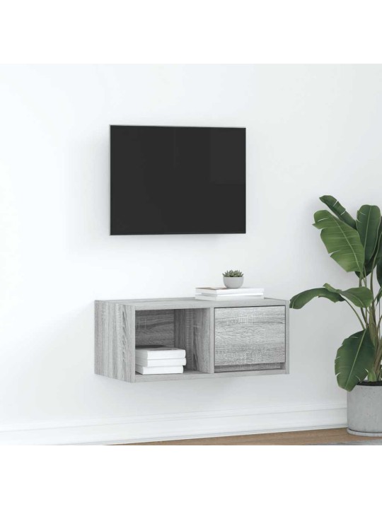 Tv-taso harmaa sonoma 60x31x25,5 cm tekninen puu