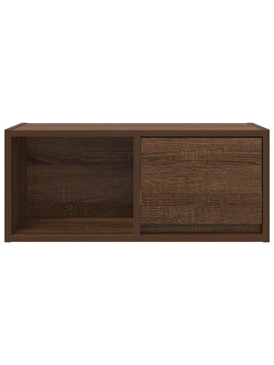 Tv-seinäkaapit 2 kpl ruskea tammi 60x31x25,5 cm tekninen puu