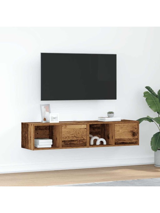 Tv kaapit 2 kpl vanha puu 60x31x25,5 cm suunniteltu puu