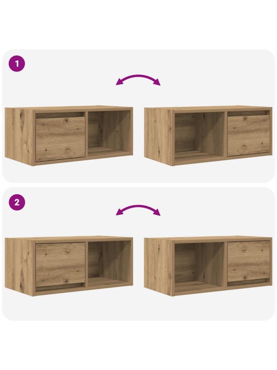 Tv-taso artesaani tammi 60x31x25,5 cm tekninen puu