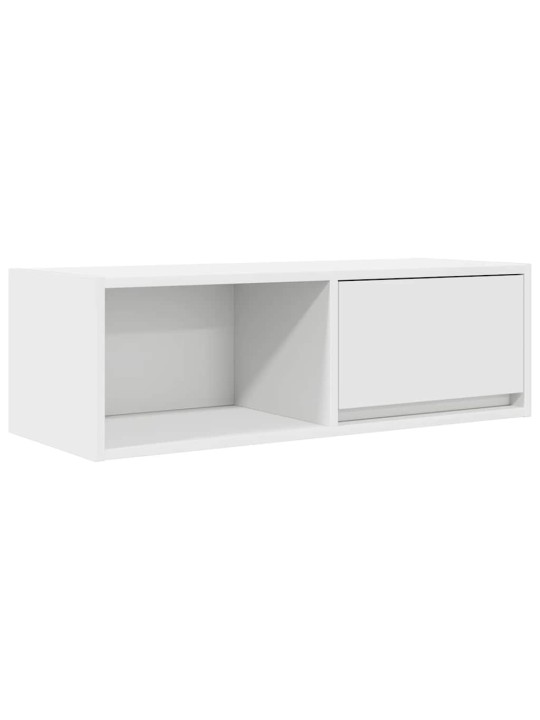 Tv-taso valkoinen 80x31x25,5 cm tekninen puu