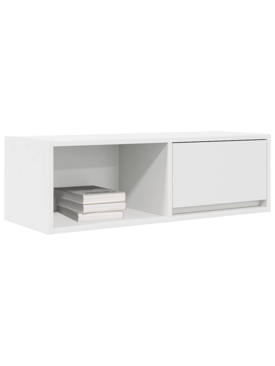 Tv-taso valkoinen 80x31x25,5 cm tekninen puu