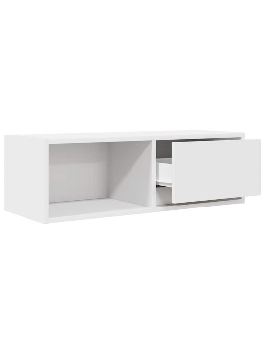 Tv-taso valkoinen 80x31x25,5 cm tekninen puu