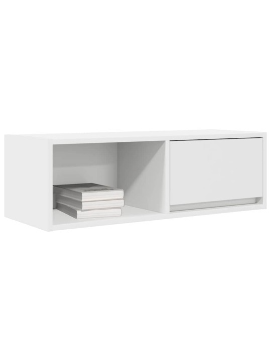 Tv-seinäkaapit 2 kpl valkoinen 80x31x25,5 cm tekninen puu