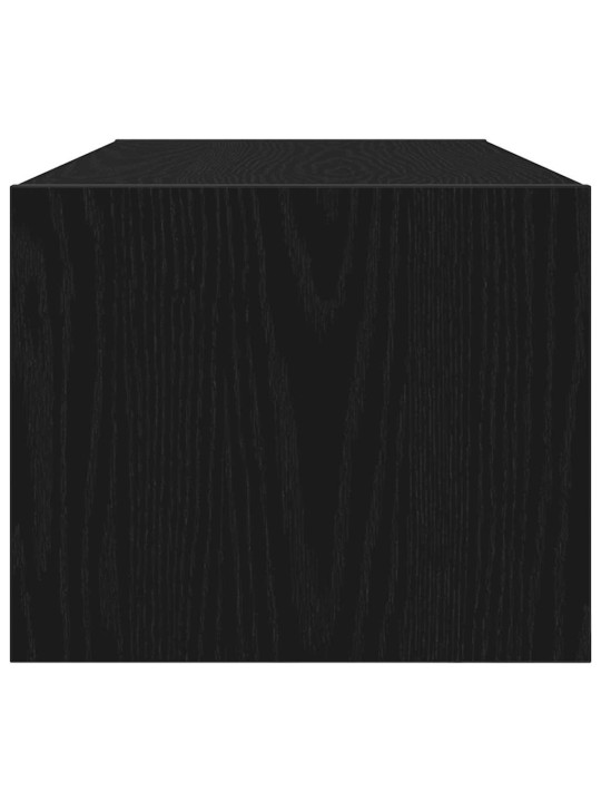 Tv-taso musta tammi 80x31x25,5 cm tekninen puu