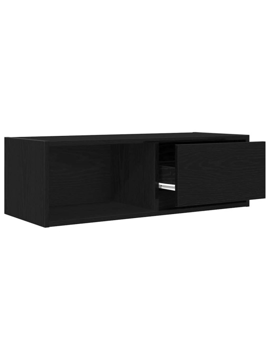 Tv-tasot 2 kpl musta tammi 80x31x25,5 cm tekninen puu