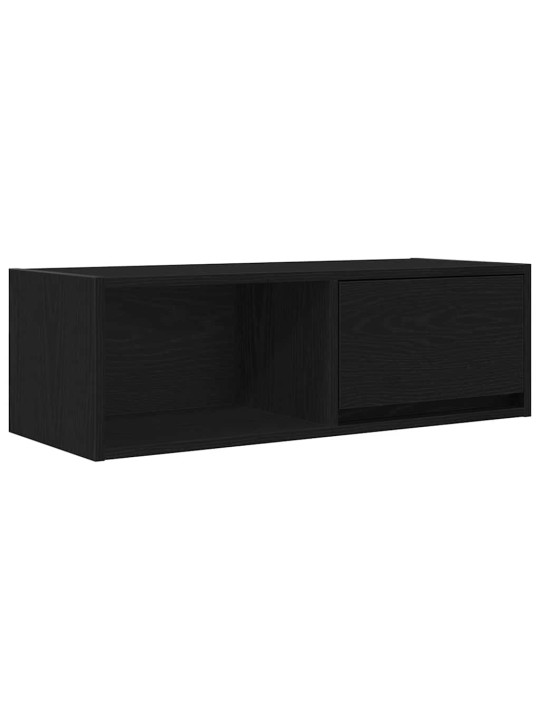 Tv-tasot 2 kpl musta tammi 80x31x25,5 cm tekninen puu