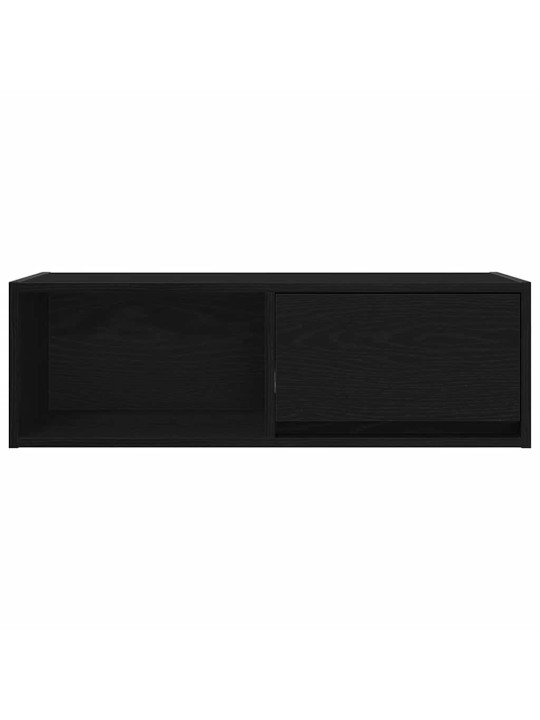 Tv-tasot 2 kpl musta tammi 80x31x25,5 cm tekninen puu