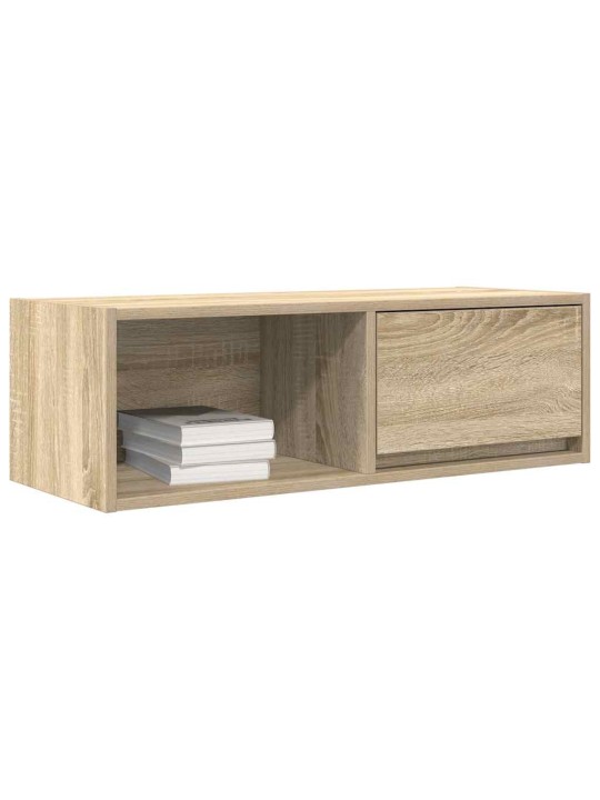 Tv-taso sonoma-tammi 80x31x25,5 cm tekninen puu