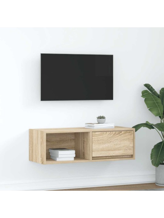 Tv-taso sonoma-tammi 80x31x25,5 cm tekninen puu