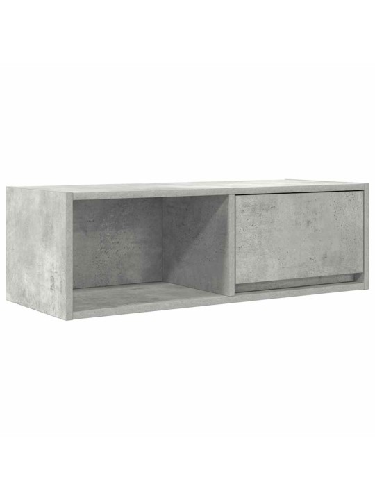 Tv-taso betoninharmaa 80x31x25,5 cm tekninen puu