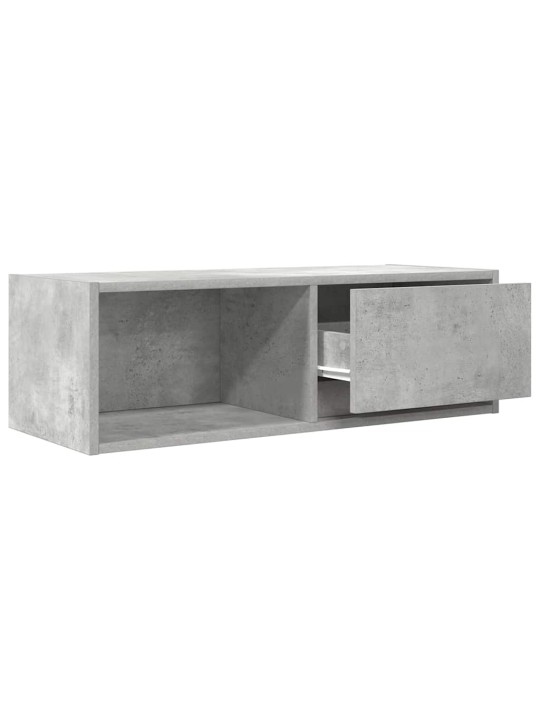 Tv-taso betoninharmaa 80x31x25,5 cm tekninen puu