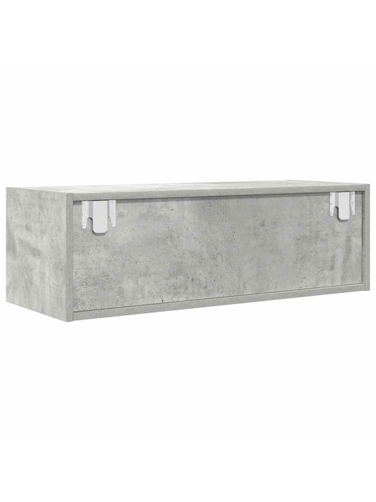 Tv-taso betoninharmaa 80x31x25,5 cm tekninen puu