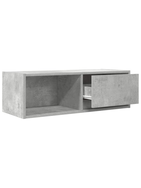 Tv-seinäkaapit 2 kpl betoninharmaa 80x31x25,5 cm tekninen puu