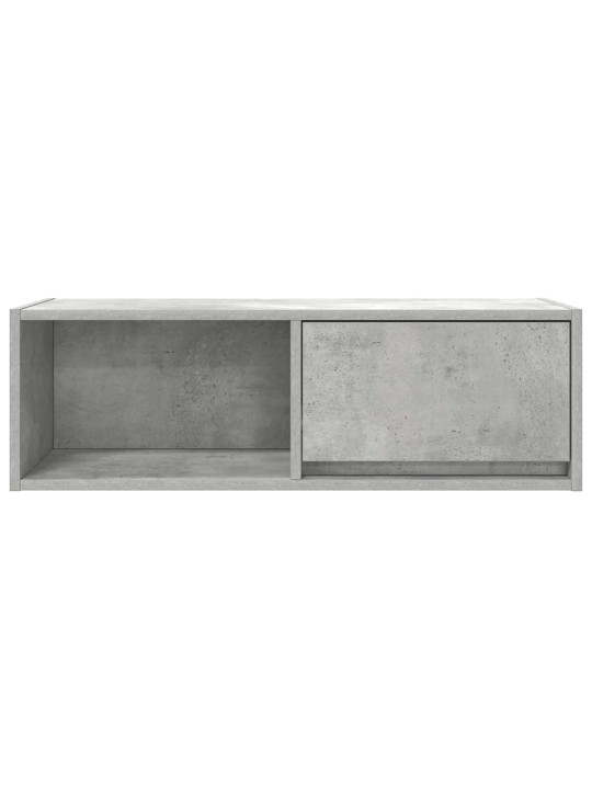 Tv-seinäkaapit 2 kpl betoninharmaa 80x31x25,5 cm tekninen puu