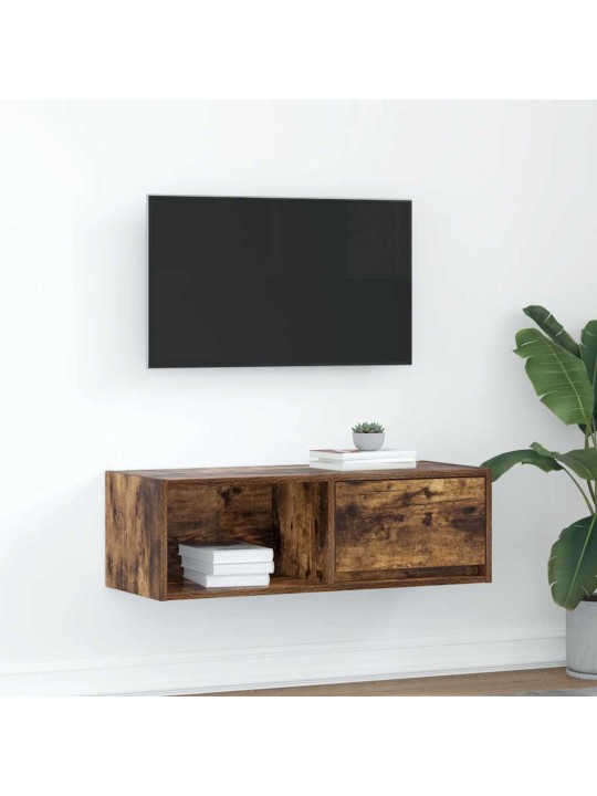 Tv-taso savutammi 80x31x25,5 cm tekninen puu