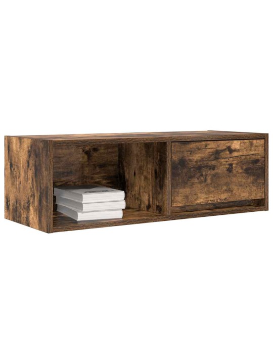 Tv-seinäkaappi 2 kpl savutammi 80x31x25,5 cm tekninen puu