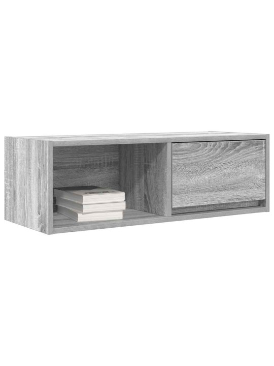 Tv-seinäkaapit 2 kpl harmaa sonoma 80x31x25,5 cm tekninen puu