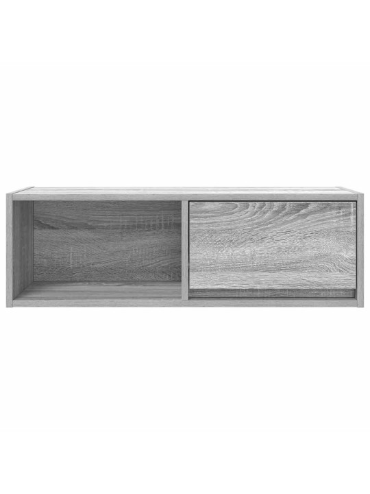 Tv-seinäkaapit 2 kpl harmaa sonoma 80x31x25,5 cm tekninen puu