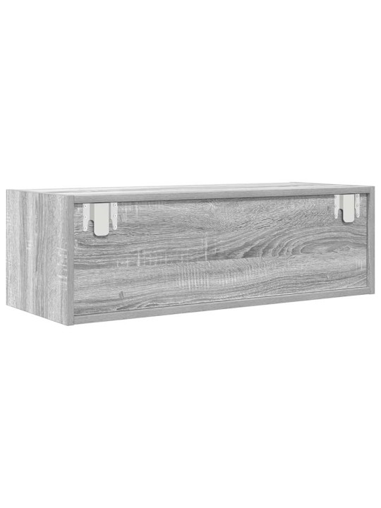 Tv-seinäkaapit 2 kpl harmaa sonoma 80x31x25,5 cm tekninen puu