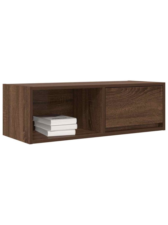 Tv-taso ruskea tammi 80x31x25,5 cm tekninen puu