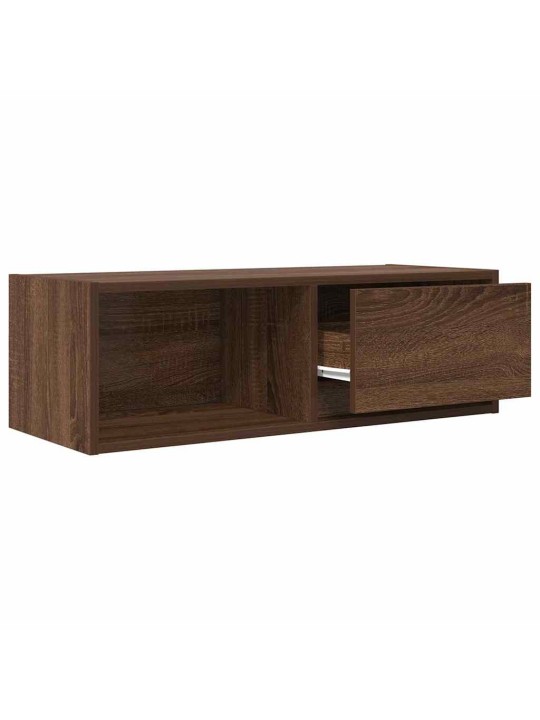 Tv-taso ruskea tammi 80x31x25,5 cm tekninen puu