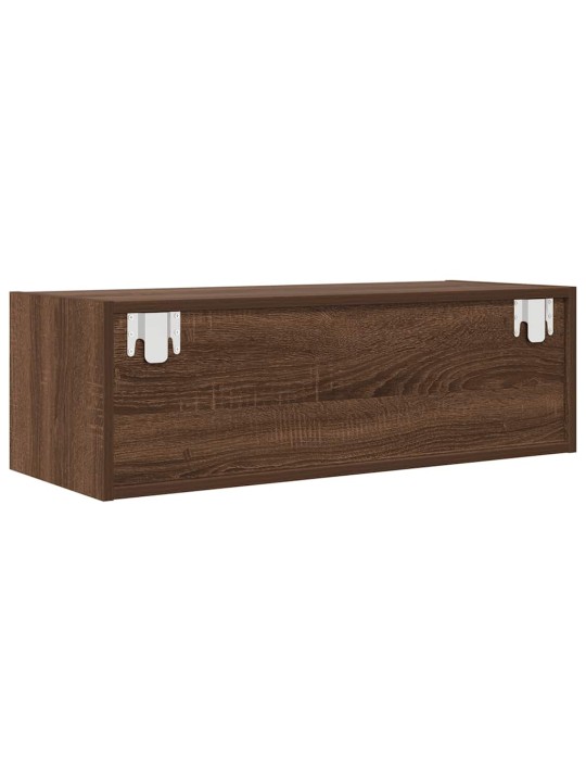 Tv-taso ruskea tammi 80x31x25,5 cm tekninen puu