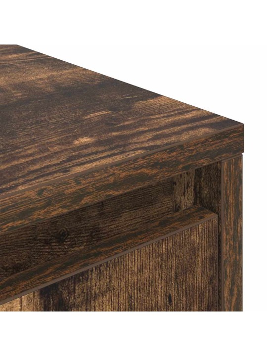 Tv-taso ruskea tammi 80x31x25,5 cm tekninen puu