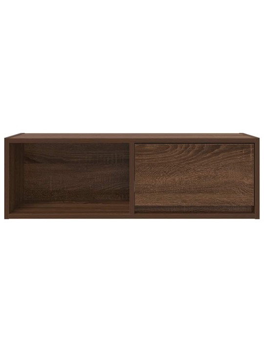 Tv-seinäkaapit 2 kpl ruskea tammi 80x31x25,5 cm tekninen puu