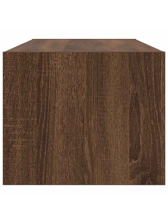 Tv-seinäkaapit 2 kpl ruskea tammi 80x31x25,5 cm tekninen puu