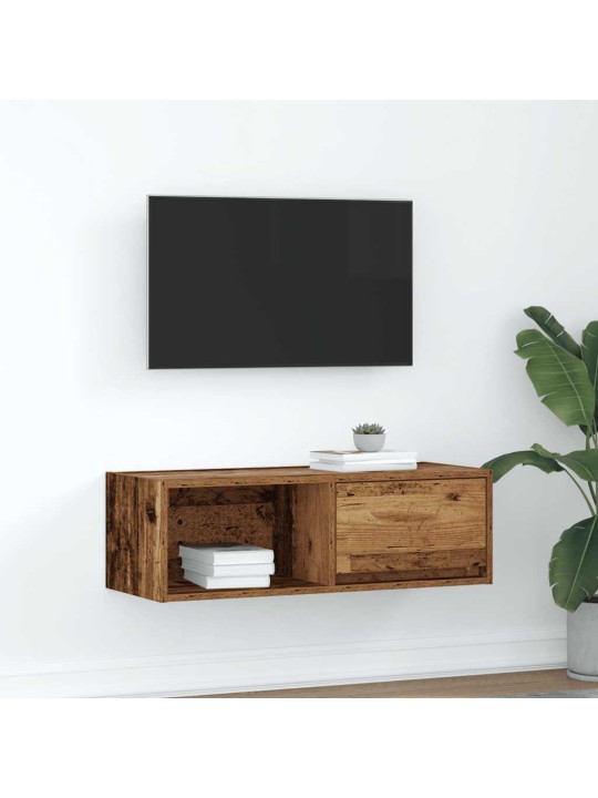 Tv-taso vanha puu 80x31x25,5 cm suunniteltu puu