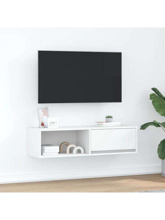 Tv kaappi valkoinen 100x31x25,5 cm engineered wood