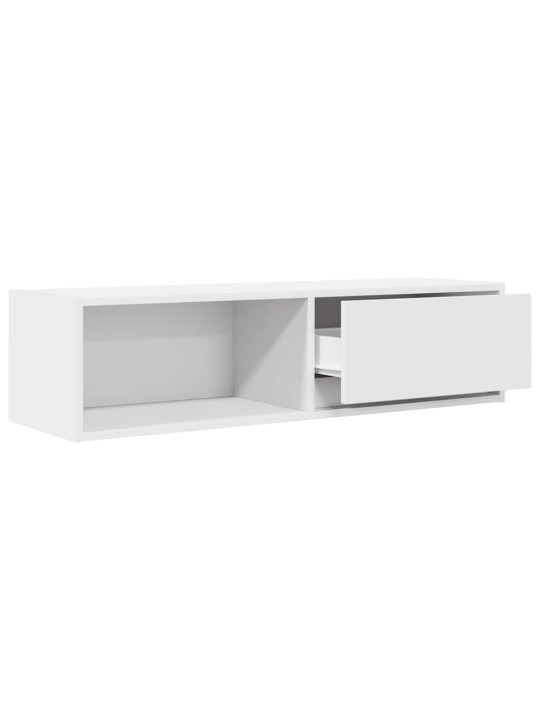 Tv-seinäkaapit 2 kpl valkoinen 100x31x25,5 cm tekninen puu
