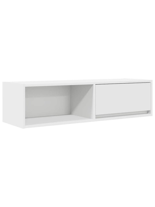 Tv-seinäkaapit 2 kpl valkoinen 100x31x25,5 cm tekninen puu