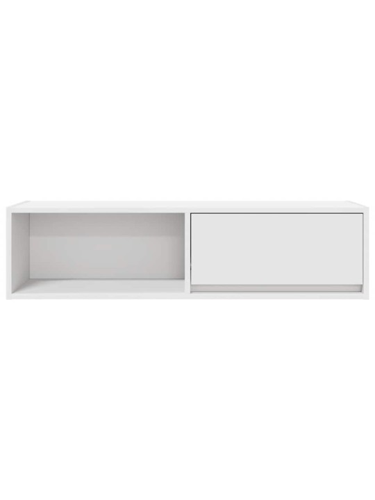 Tv-seinäkaapit 2 kpl valkoinen 100x31x25,5 cm tekninen puu