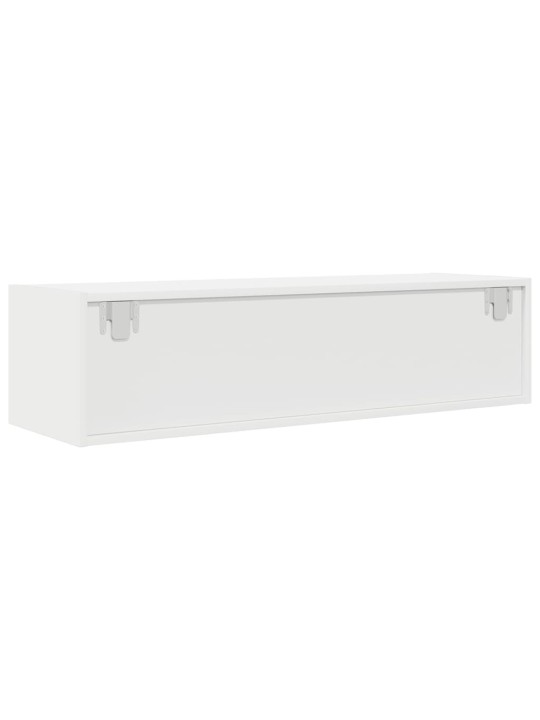 Tv-seinäkaapit 2 kpl valkoinen 100x31x25,5 cm tekninen puu