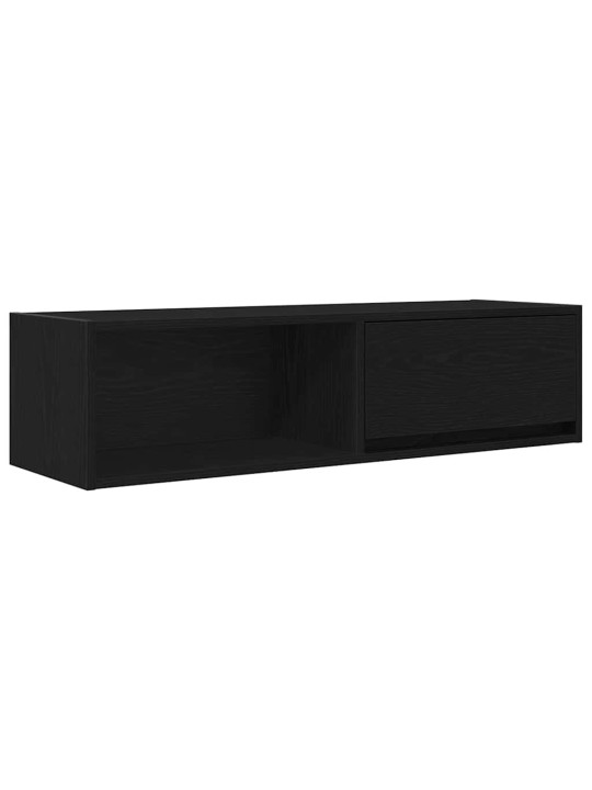 Tv-taso musta tammi 100x31x25,5 cm tekninen puu