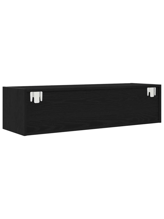 Tv-taso musta tammi 100x31x25,5 cm tekninen puu