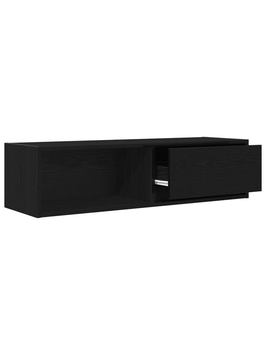 Tv-tasot 2 kpl musta tammi 100x31x25,5 cm tekninen puu