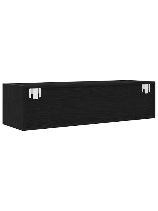 Tv-tasot 2 kpl musta tammi 100x31x25,5 cm tekninen puu