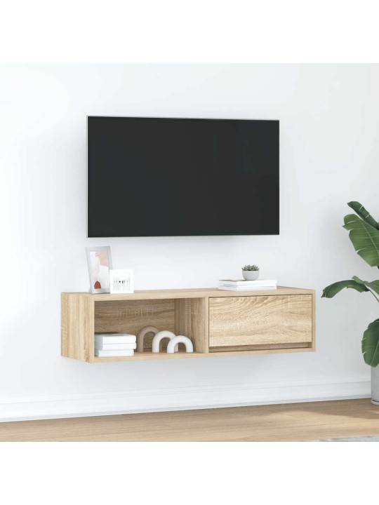 Tv-taso sonoma-tammi 100x31x25,5 cm tekninen puu