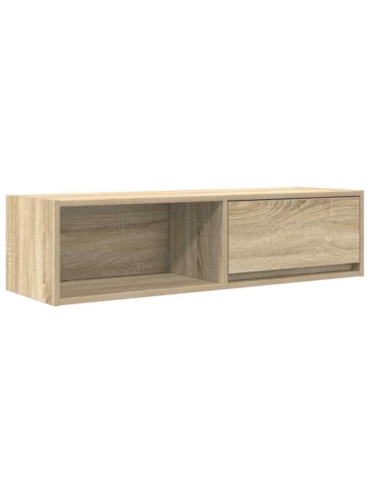 Tv-seinäkaapit 2 kpl sonoma-tammi 100x31x25,5 cm tekninen puu
