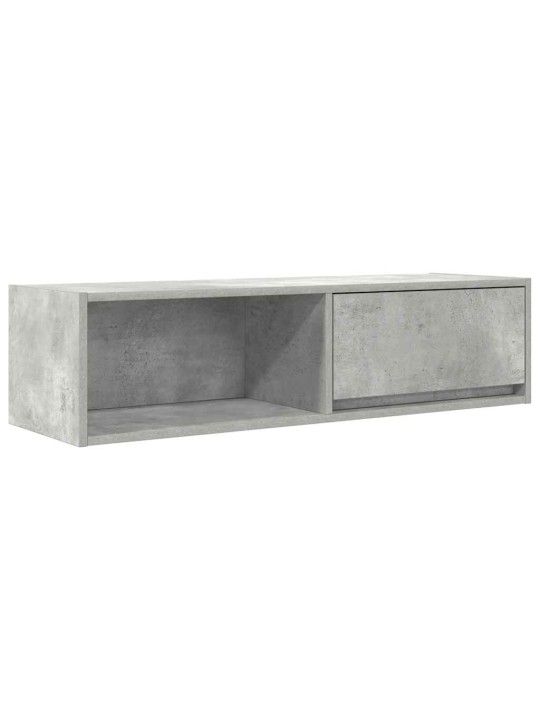 Tv-taso betoninharmaa 100x31x25,5 cm tekninen puu