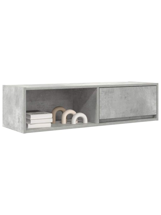 Tv-taso betoninharmaa 100x31x25,5 cm tekninen puu