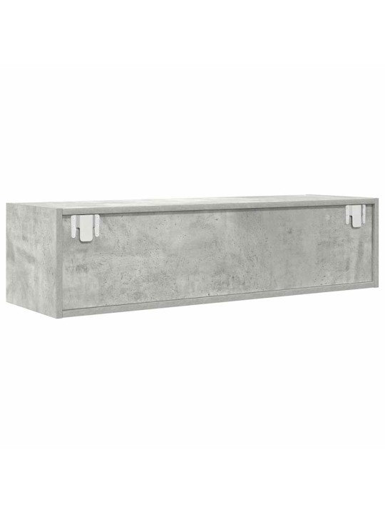 Tv-taso betoninharmaa 100x31x25,5 cm tekninen puu