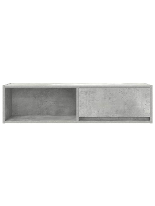 Tv-seinäkaapit 2 kpl betoninharmaa 100x31x25,5 cm tekninen puu